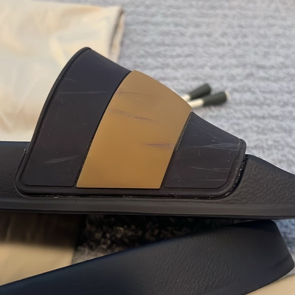 Navy Brunello Cucinelli Slides - Picture 4 of 8